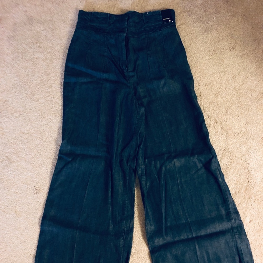 Brand New Paper bag Waist Wide Leg Pants Sz8
